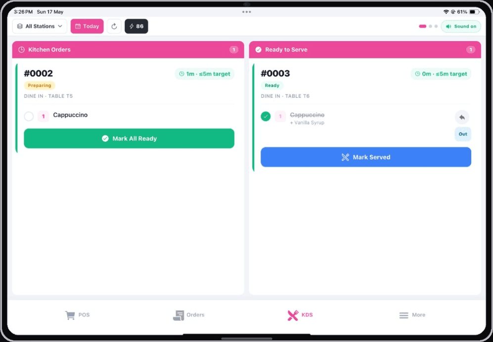 Cul-AI kitchen display system